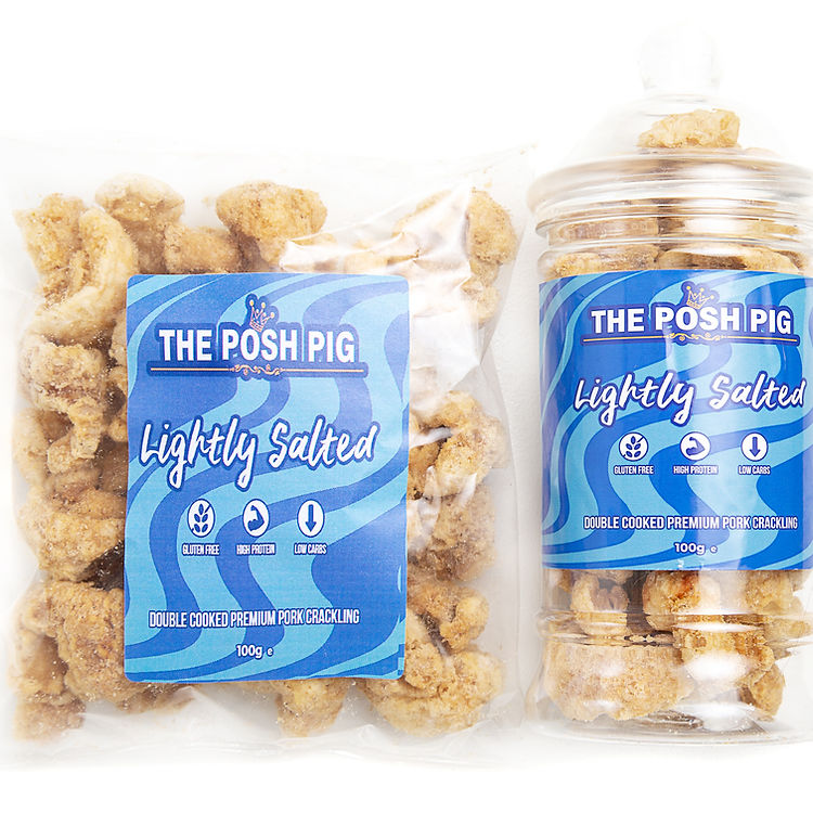 Lightly Salted flavoured Pork Crackling - 100g Refill Bag