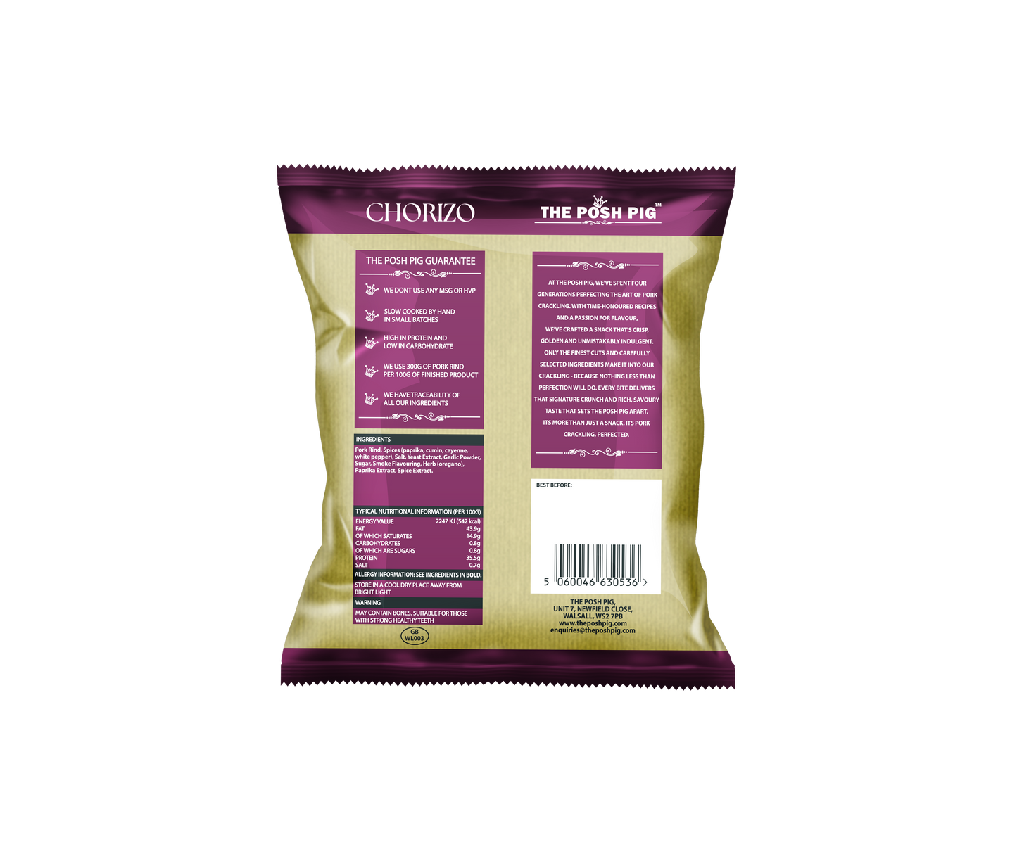 Chorizo flavoured Pork Crackling