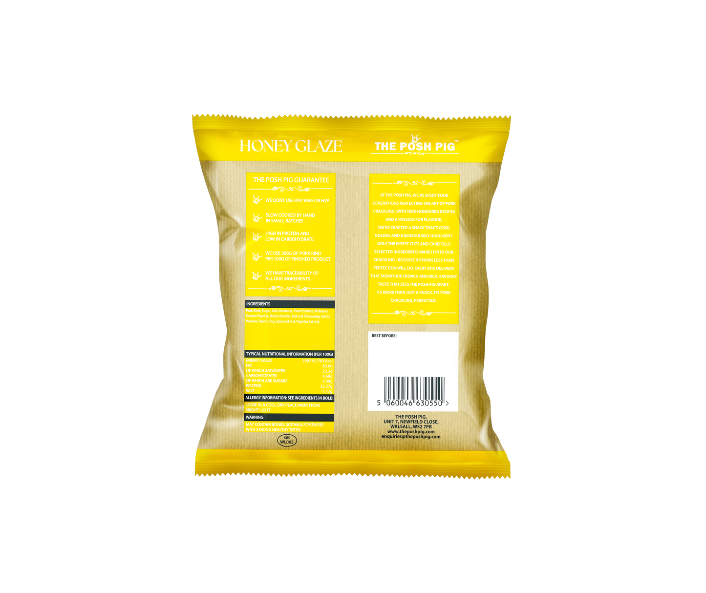 Honey Glaze flavoured Pork Crackling